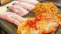 숯불김치삼겹살(180g)